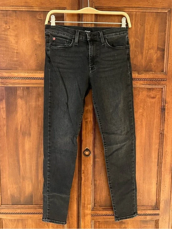 Hudson Natalie Midrise Super Skinny Ankle | Size 28 | Black Denim | Like New - Picture 1 of 15